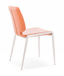 Modrest Eileen - Modern Cognac Eco-Leather Dining Chair (Set of 2)