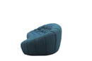 Divani Casa Yolonda - Modern Curved Dark Teal Fabric Sofa