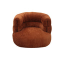 Divani Casa Shay - Modern Burnt Orange Fabric Accent Chair + Ottoman