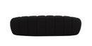 Divani Casa Yolonda - Modern Curved Black Fabric Sofa