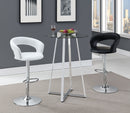 Barraza 29-inch Adjustable Height Bar Stool Black / White and Chrome