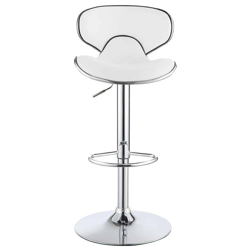 Edenton Upholstered Adjustable Bar Stool Black (Set of 2)