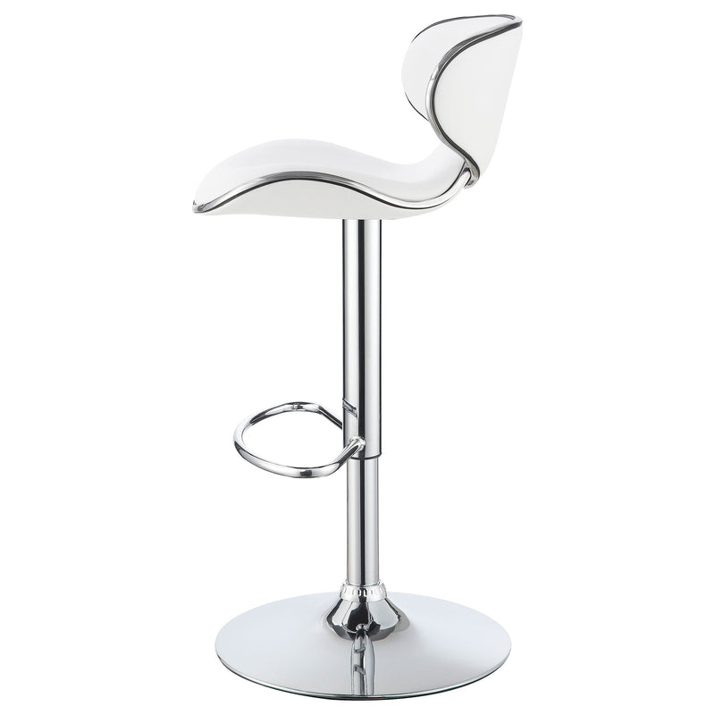 Edenton Upholstered Adjustable Bar Stool Black (Set of 2)