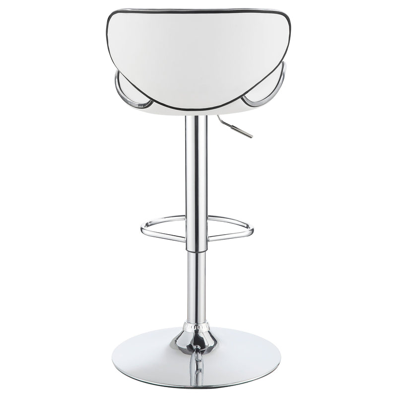 Edenton Upholstered Adjustable Bar Stool Black (Set of 2)