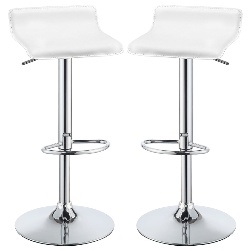 Bidwell Upholstered Adjustable Bar Stool Black (Set of 2)
