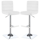 Bianca Upholstered Adjustable Bar Stool Black (Set of 2)