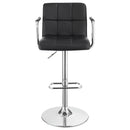 Palomar Adjustable Height Bar Stool Black / White and Chrome
