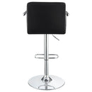 Palomar Adjustable Height Bar Stool Black / White and Chrome