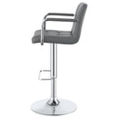 Palomar Adjustable Height Bar Stool Black / White and Chrome