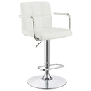 Palomar Adjustable Height Bar Stool Black / White and Chrome