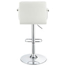 Palomar Adjustable Height Bar Stool Black / White and Chrome