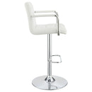 Palomar Adjustable Height Bar Stool Black / White and Chrome