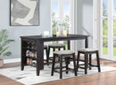 Elliston  Counter Height Dining Table Set Dark Grey