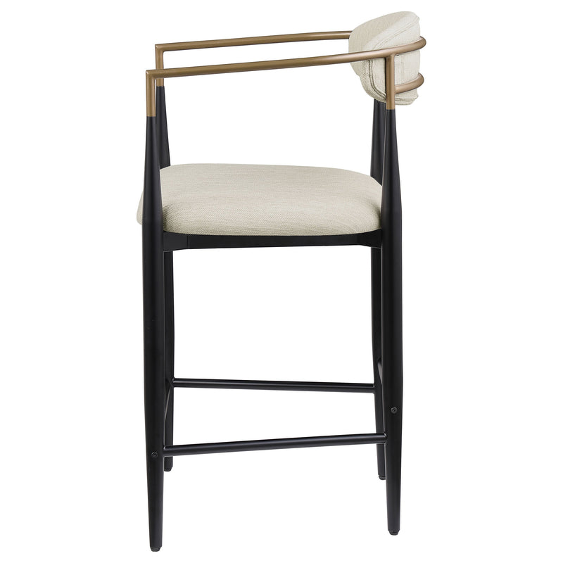 Tina Fabric Upholstered Bar Chair Beige (Set of 2)