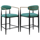 Tina Fabric Upholstered Bar Chair Green (Set of 2)