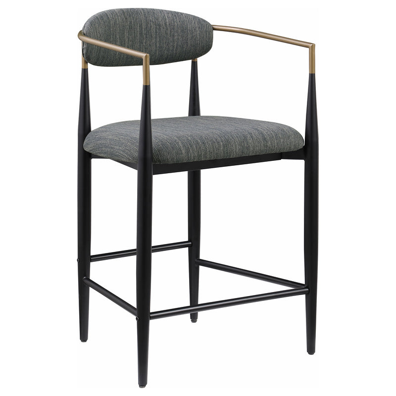 Tina Fabric Upholstered Bar Chair Dark Grey (Set of 2)