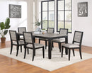 Elodie  Rectangular Extension Leaf Dining Set Black