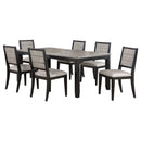 Elodie  Rectangular Extension Leaf Dining Set Black