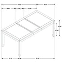 Elodie Rectangular 78-inch Extension Leaf Dining Table Black