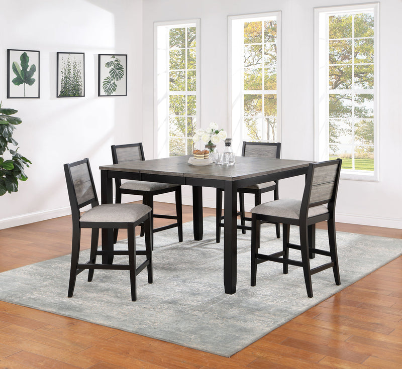 Elodie  Extension Leaf Counter Dining Set Black