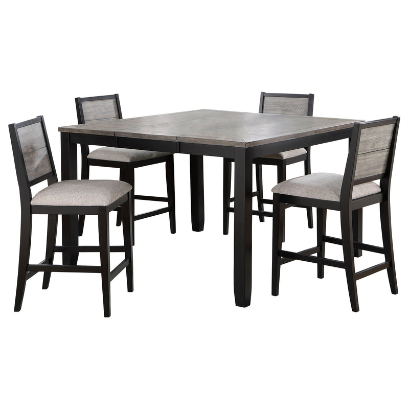 Elodie  Extension Leaf Counter Dining Set Black