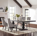 Phelps  Rectangular Dining Table Set Distressed Noir