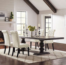 Phelps  Rectangular Dining Table Set Distressed Noir