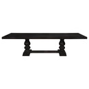Phelps  Rectangular Dining Table Set Distressed Noir