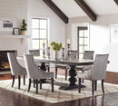 Phelps  Rectangular Dining Table Set Distressed Noir