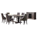 Phelps  Rectangular Dining Table Set Distressed Noir