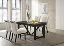 Malia  Refractory Extension Leaf Dining Table Set Oak