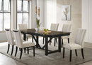 Malia  Refractory Extension Leaf Dining Table Set Oak