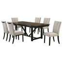 Malia  Refractory Extension Leaf Dining Table Set Oak