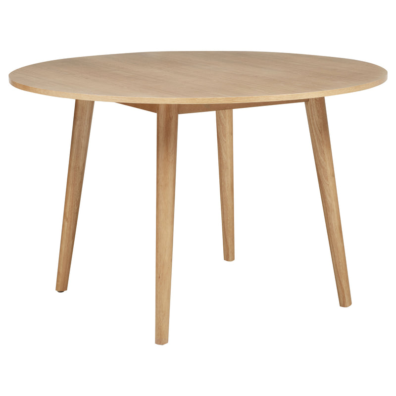 Andrews Round Wood Dining Room Table Set Light Ash