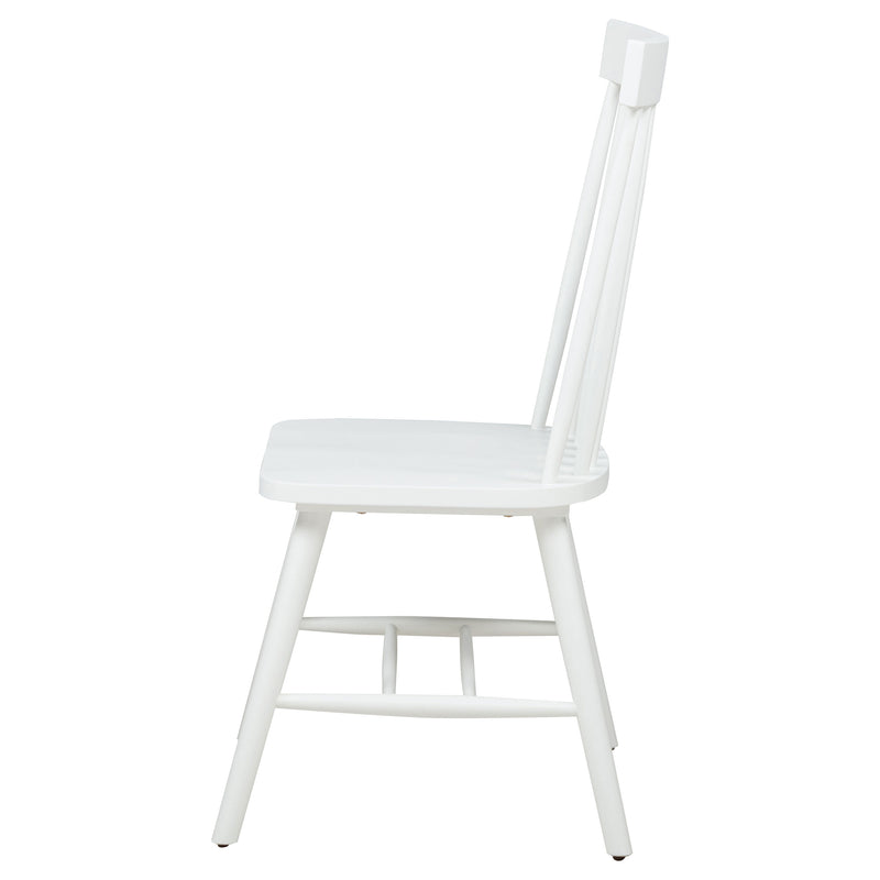 Andrews Windsor Spindle  Dining Side Chair White (Set of 2)