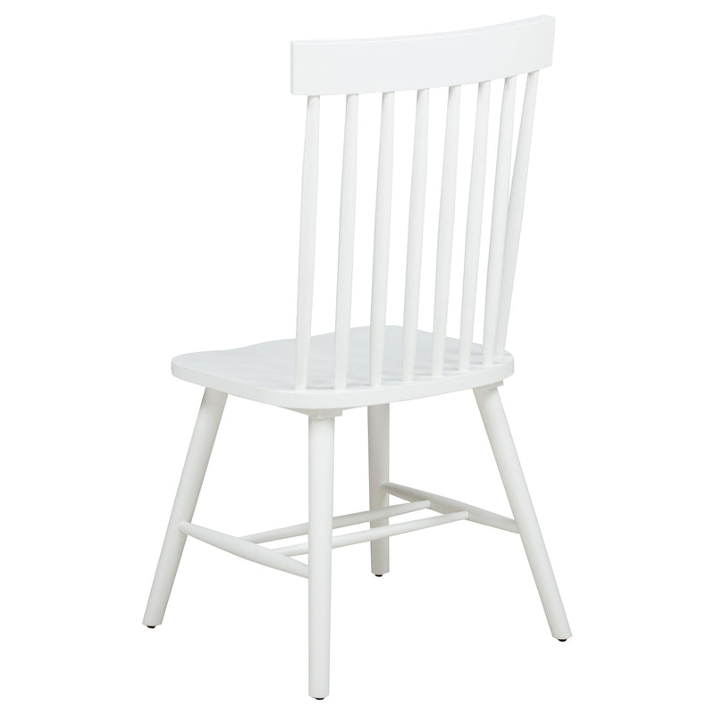 Andrews Windsor Spindle  Dining Side Chair White (Set of 2)