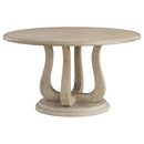 Trofello  Round Dining Table Set White Washed