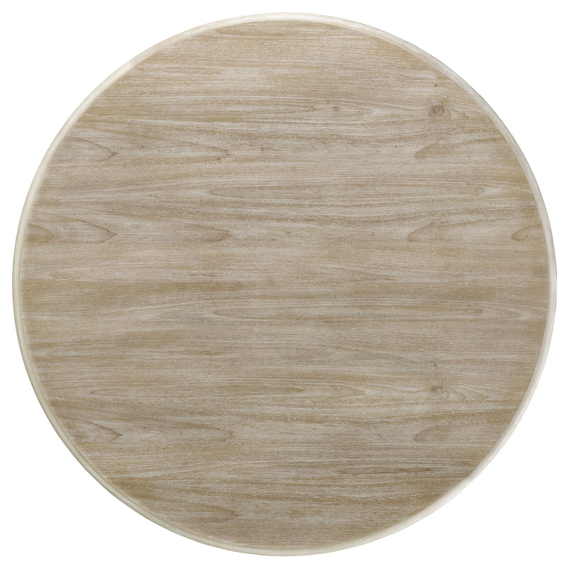 Trofello  Round Dining Table Set White Washed