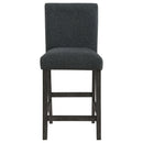 Alba Boucle Upholstered Counter Chair Black (Set of 2)