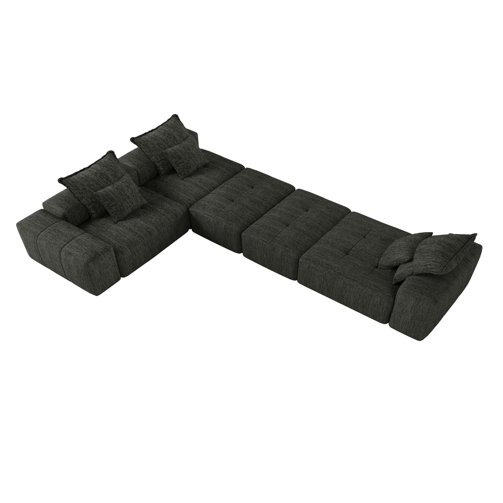 Modern Oversized Diy Combination, Modular Sectional Sofa With Pillows