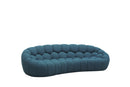 Divani Casa Yolonda - Modern Curved Dark Teal Fabric Sofa