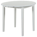 Bucknell 3-piece Round Drop Leaf Dining Table Set White