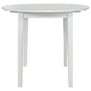 Bucknell 3-piece Round Drop Leaf Dining Table Set White