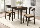 Bucknell  Round Drop Leaf Dining Table Set Cappuccino