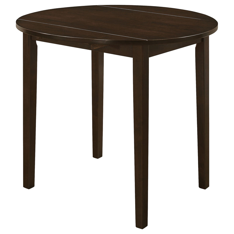 Bucknell  Round Drop Leaf Dining Table Set Cappuccino