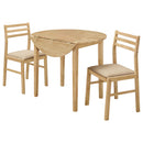 Bucknell  Round Drop Leaf Dining Table Set Cappuccino