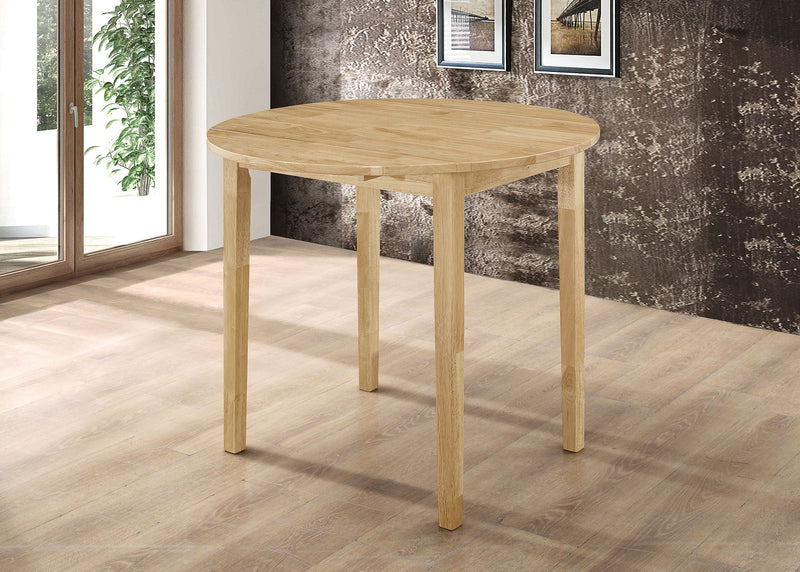 Bucknell  Round Drop Leaf Dining Table Set Cappuccino