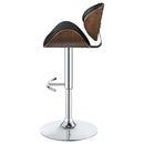 Harris Adjustable Bar Stool Black / Ecru and Chrome