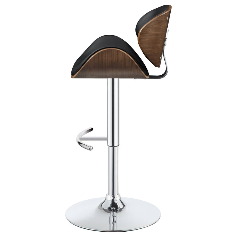 Harris Adjustable Bar Stool Black / Ecru and Chrome