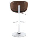 Harris Adjustable Bar Stool Black / Ecru and Chrome